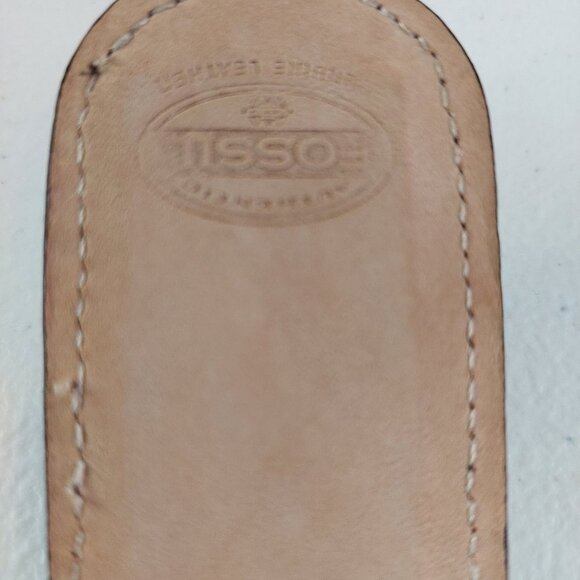 Leather Money Clip VTG Magnetic with basketweave leather Design Chocolate Brown - Picture 5 of 12